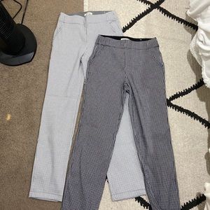 TWO PAIRS - Black and Grey Straight Leg Pants/Slacks